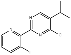 4-chloro-2-(3-fluoropyridin-2-yl)-5-isopropylpyrimidine Struktur