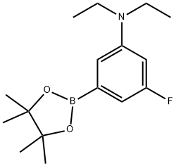 3-氟-n、 n-二乙基-5-(4,4,5,5-四甲基-1,3,2-二氧杂硼烷-2-基)苯胺, 2121511-42-8, 结构式
