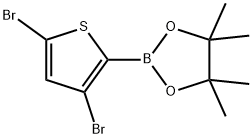 (3,5-Dibromothiophen-2-yl)boronic acid pinacol ester 结构式