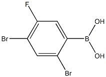 2,4-二溴-5-氟苯硼酸, 2121511-89-3, 结构式