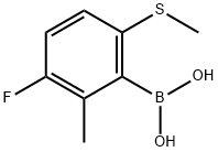 3-Fluoro-2-methyl-6-(methylthio)phenylboronic acid Struktur