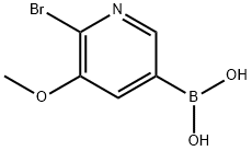 2-Bromo-3-methoxypyridine-5-boronic acid Struktur