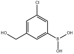 5-chloro-3-(hydroxymethyl)phenylboronic acid Struktur