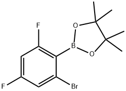 2,4-Difluoro-6-bromophenylboronic acid pinacol ester Struktur