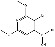 (3-Bromo-2,6-dimethoxypyridin-4-yl)boronic acid Struktur