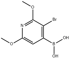 (3-溴-2,6-二甲氧基吡啶-4-基)硼酸, 2121513-58-2, 结构式