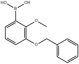 3-Benzyloxy-2-methoxyphenylboronic acid Struktur