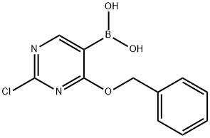 4-Benzyloxy-2-chloropyrimidine-5-boronic acid Struktur