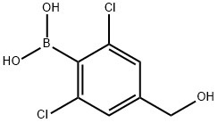 2,6-Dichloro-4-(hydroxymethyl)phenylboronic acid Struktur