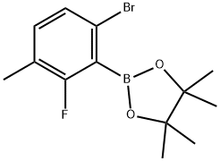 6-Bromo-2-fluoro-3-methylphenylboronic acid pinacol ester Struktur