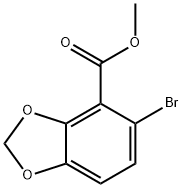 5-Bromo-benzo[1,3]dioxole-4-carboxylic acid methyl ester 化学構造式