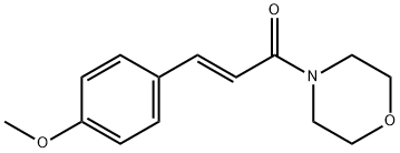 (E)-3-(4-methoxyphenyl)-1-morpholinoprop-2-en-1-one 化学構造式