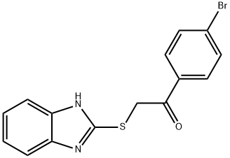 2-((1H-benzo[d]imidazol-2-yl)thio)-1-(4-bromophenyl)ethan-1-one Struktur