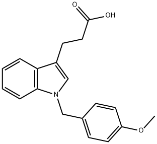 3-[1-(4-Methoxy-benzyl)-1H-indol-3-yl]-propionic acid 结构式
