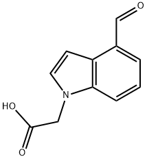 (4-Formyl-indol-1-yl)-acetic acid,219685-09-3,结构式