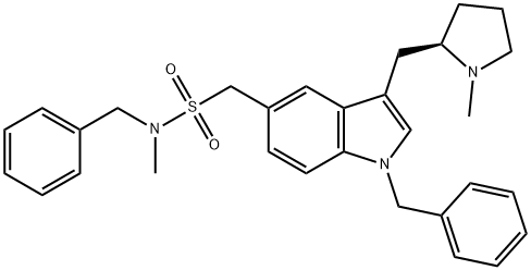 220017-89-0 (R)-N-苯甲基-1-(1-苯甲基-3-((1-甲基吡咯烷-2-基)甲基)-1H-吲哚-5-基)-N-甲基甲磺酰胺