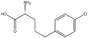 (R)-2-氨基-5-(4-氯苯基)戊酸 结构式