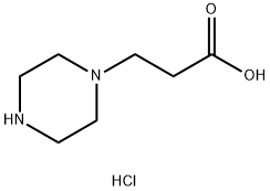 3-(哌嗪-1-基)丙酸二盐酸盐, 22278-11-1, 结构式