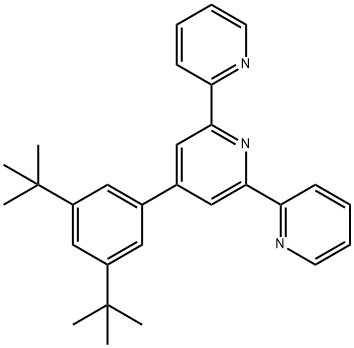 4'-(3,5-二叔丁基苯基)-2,2':6',2''-三联吡啶 结构式