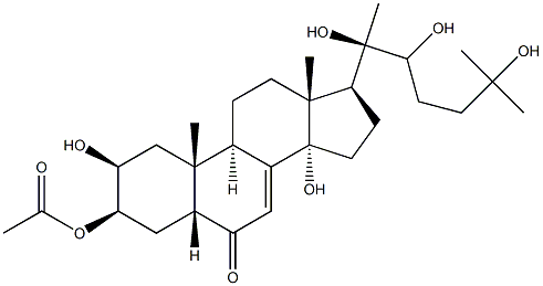 20-ヒドロキシエクジソン3-アセタート 化学構造式