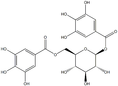1,6-二-O-Β-D-没食子酰葡萄糖, 23363-08-8, 结构式