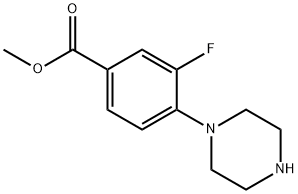 methyl 3-fluoro-4-(piperazin-1-yl)benzoate, 234082-10-1, 结构式