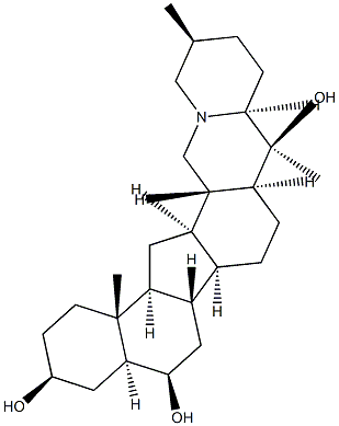 Cevane-3,6,20-triol, (3b,5a,6b)- Structure