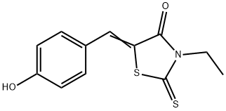 (Z)-3-ethyl-5-(4-hydroxybenzylidene)-2-thioxothiazolidin-4-one Structure