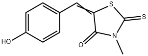 (E)-5-(4-hydroxybenzylidene)-3-methyl-2-thioxothiazolidin-4-one Structure