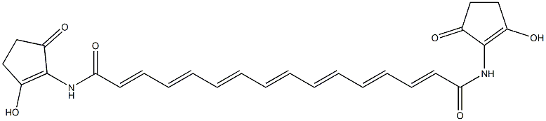 2,4,6,8,10,12,14-Hexadecaheptaenediamide,N,N'-bis(2-hydroxy-5-oxo-1-cyclopenten-1-yl)-, (2E,4E,6E,8E,10E,12E,14E)- (9CI) Struktur