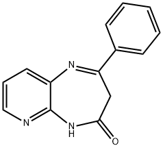 2-Phenyl-3,5-dihydro-pyrido[3,4-b][1,4]diazepin-4-one 化学構造式