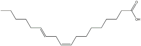 9,12-Octadecadienoicacid, (9Z,12E)-,2420-55-5,结构式