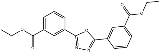 ethyl 3-{5-[3-(ethoxycarbonyl)phenyl]-1,3,4-oxadiazol-2-yl}benzoate 化学構造式