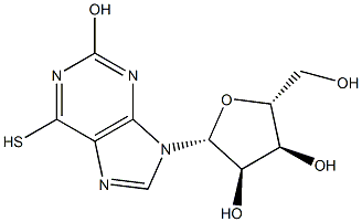Xanthosine, 6-thio- Structure