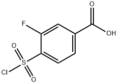 4-(chlorosulfonyl)-3-fluorobenzoic acid 结构式