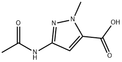 5-Acetamido-2-methyl-pyrazole-3-carboxylic acid Structure
