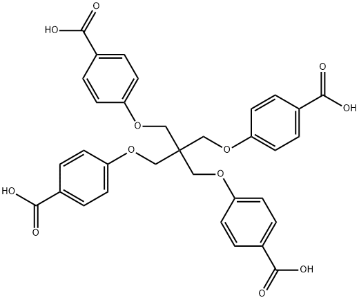 Benzoic acid,4,4'-[[2,2-bis[(4-carboxyphenoxy)methyl]-1,3-propanediyl]bis(oxy)]bis- Structure