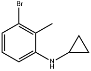 3-bromo-N-cyclopropyl-2-methylaniline Struktur