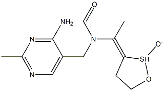 Formamide,N-[(4-amino-2-methyl-5-pyrimidinyl)methyl]-N-[1-(2-oxido-1,2-oxathiolan-3-ylidene)ethyl]- Struktur