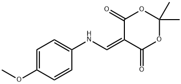 5-[(4-methoxyanilino)methylidene]-2,2-dimethyl-1,3-dioxane-4,6-dione Struktur