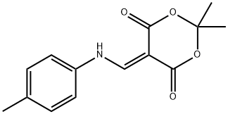 2,2-dimethyl-5-[(4-methylanilino)methylidene]-1,3-dioxane-4,6-dione Struktur