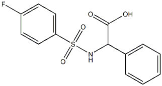 2-{[(4-Fluorophenyl)sulfonyl]amino}-2-phenylacetic acid Structure