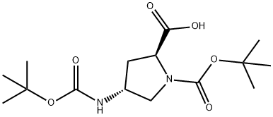 (4R)-1-Boc-4-(Boc-amino)-L-proline Structure