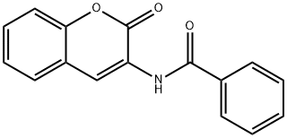 N-(2-氧代-2H-色满-3-基)苯甲酰胺 结构式