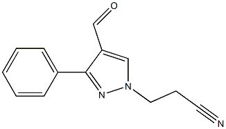 3-(4-甲酰基-3-苯基-1H-吡唑-1-基)丙腈, 255710-82-8, 结构式