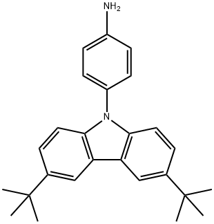 9-(4-苯胺基)-3,6-二叔丁基咔唑,255829-30-2,结构式