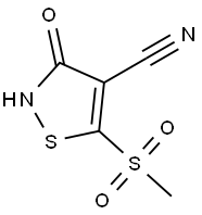4-Isothiazolecarbonitrile,2,3-dihydro-5-(methylsulfonyl)-3-oxo- Structure