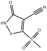 4-Isothiazolecarbonitrile,2,3-dihydro-5-(methylsulfonyl)-3-oxo- Struktur