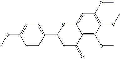 4H-1-Benzopyran-4-one,2,3-dihydro-5,6,7-trimethoxy-2-(4-methoxyphenyl)- Structure
