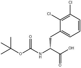 (R)-2-((叔丁氧基羰基)氨基)-3-(2,3-二氯苯基)丙酸, 261380-29-4, 结构式